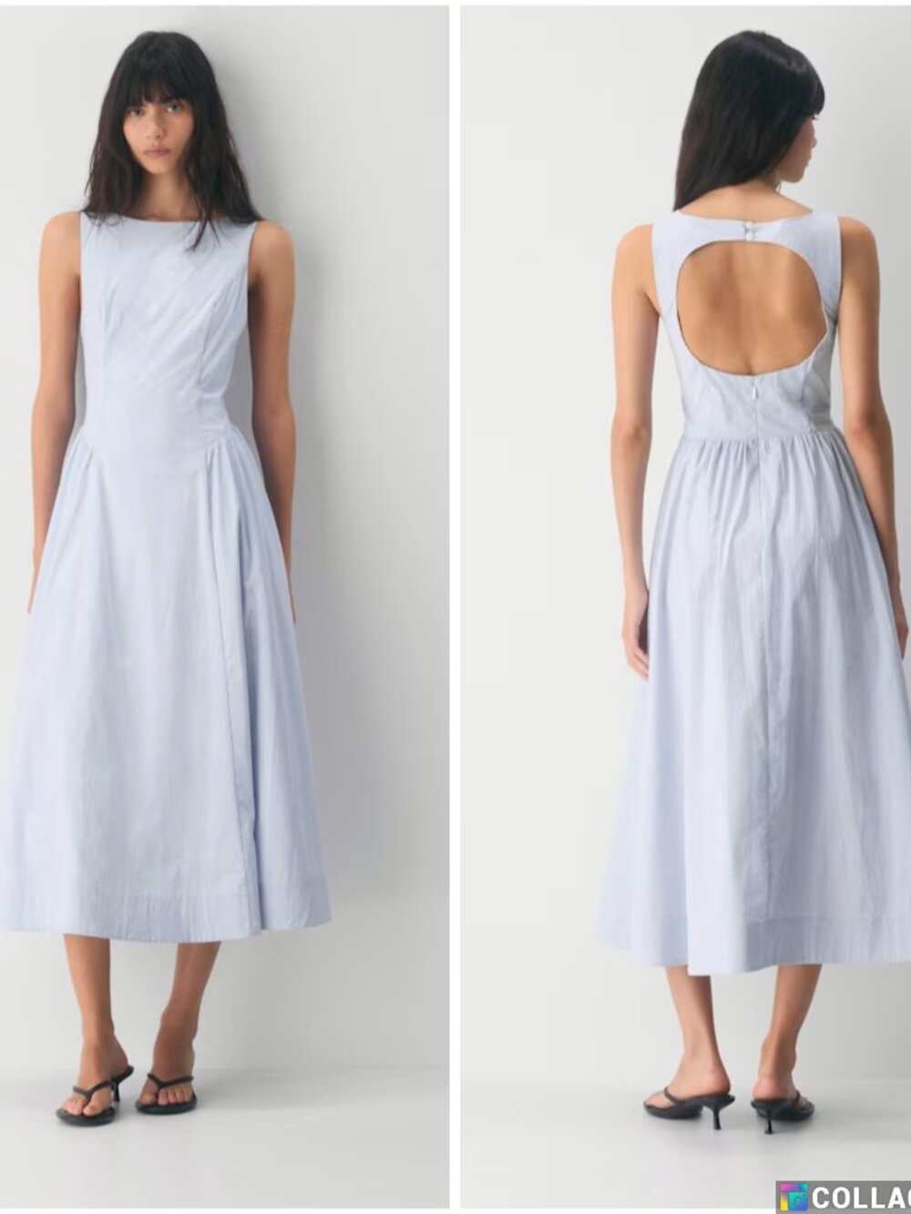 NWT Aritzia TINA Poplin Dress Striped 10